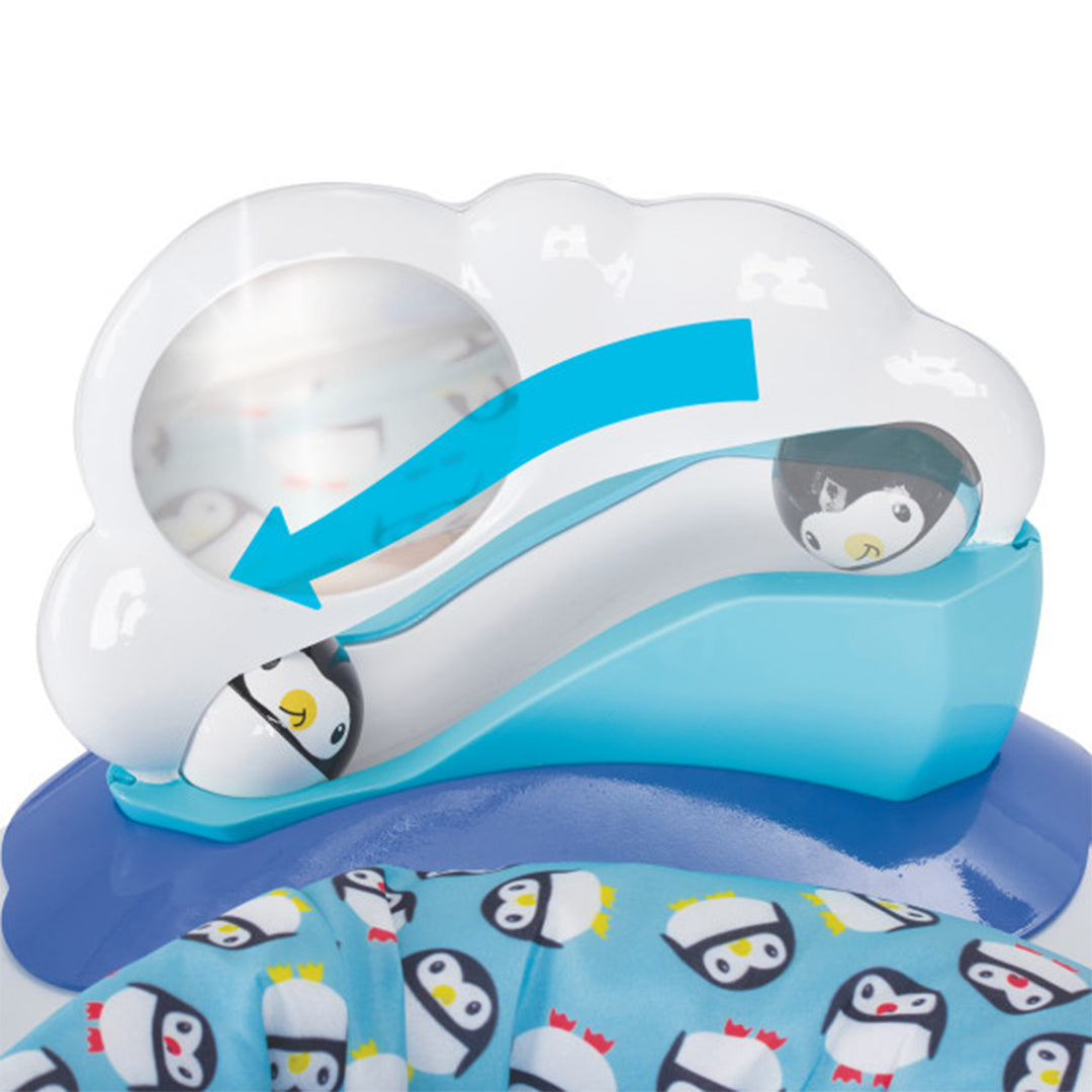 Evenflo ExerSaucer Polar Playground Bouncing Activity Center for Toddlers, Blue - VMInnovations