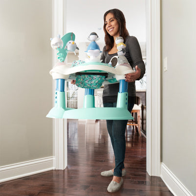 Evenflo ExerSaucer Polar Playground Bouncing Activity Center for Toddlers, Blue - VMInnovations