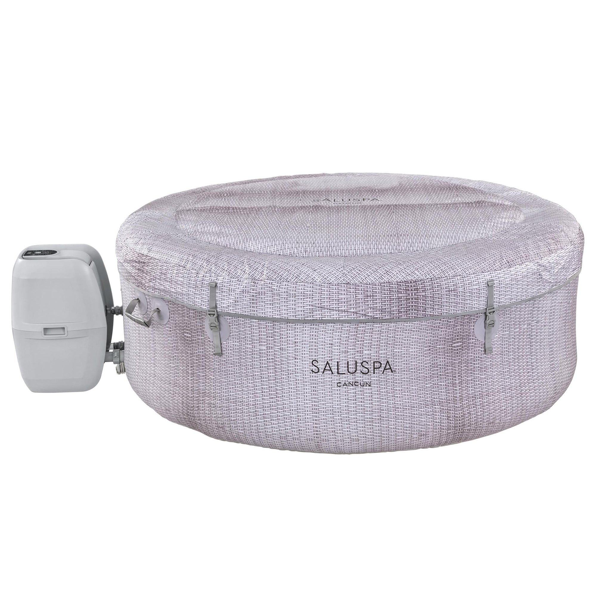 Bestway Cancun SaluSpa Hot Tub Spa & EnergySense Thermal Protective Cover, Gray