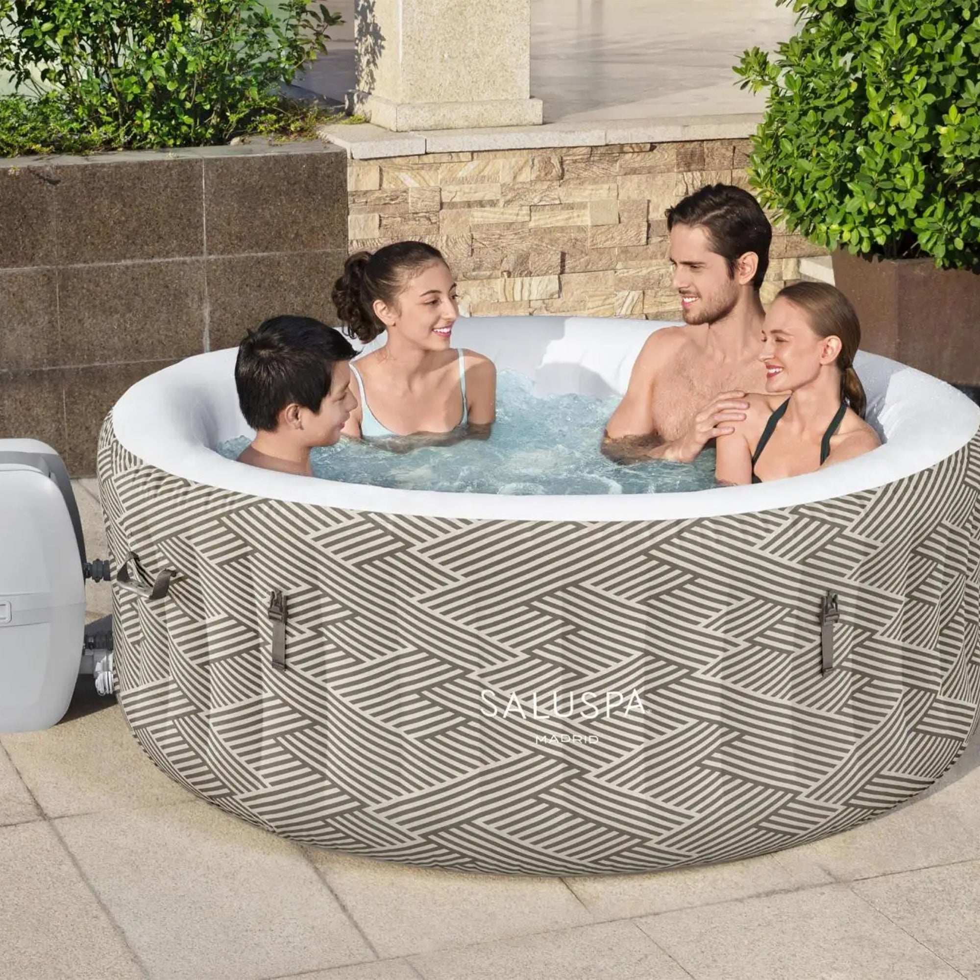 Bestway Madrid SaluSpa Hot Tub Spa and EnergySense Thermal Protective Spa Cover