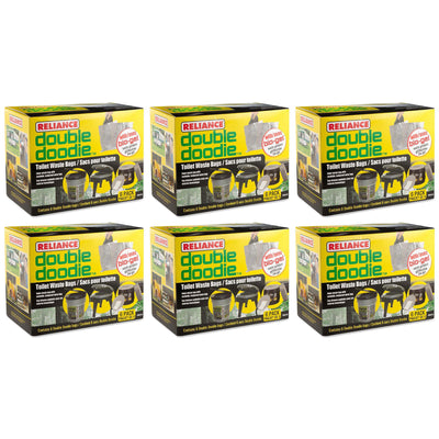 Reliance Products Double Doodie Portable Toilet Waste Bags w/Bio Gel (36 Pack)