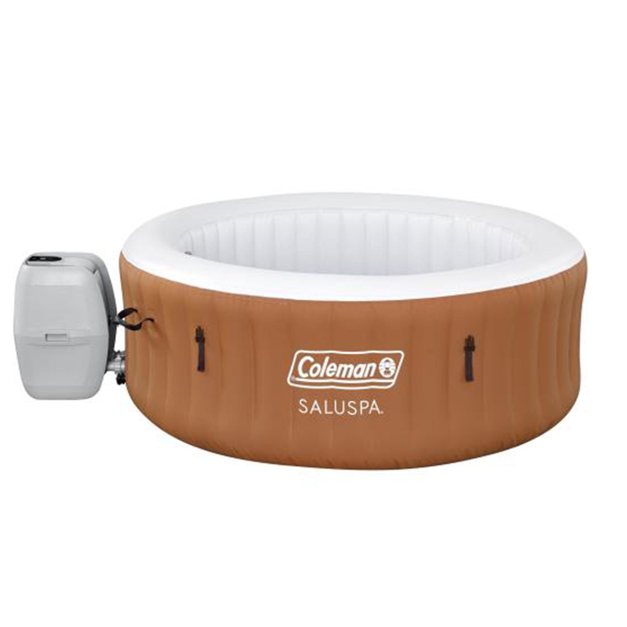 Coleman SaluSpa Inflatable Hot Tub Spa & EnergySense Thermal Spa Cover, Gray