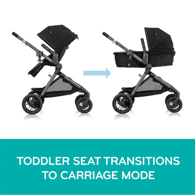 Evenflo Pivot Xpand Modular Travel System w/LiteMax Infant Car Seat, Sabino Gray - VMInnovations