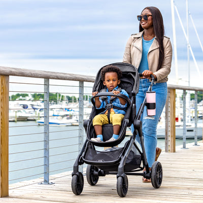Evenflo Pivot Xpand Modular Travel System w/LiteMax Infant Car Seat, Sabino Gray - VMInnovations