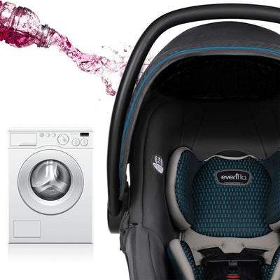Evenflo LiteMax DLX Infant Car Seat w/SafeZone Load Leg Technology, Sawyer Gray - VMInnovations
