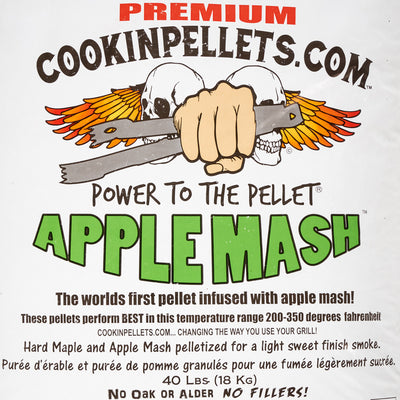CookinPellets 40 Pound Bag Apple Mash Hard Maple Smoker Wood Pellets, (5 Pack) - VMInnovations