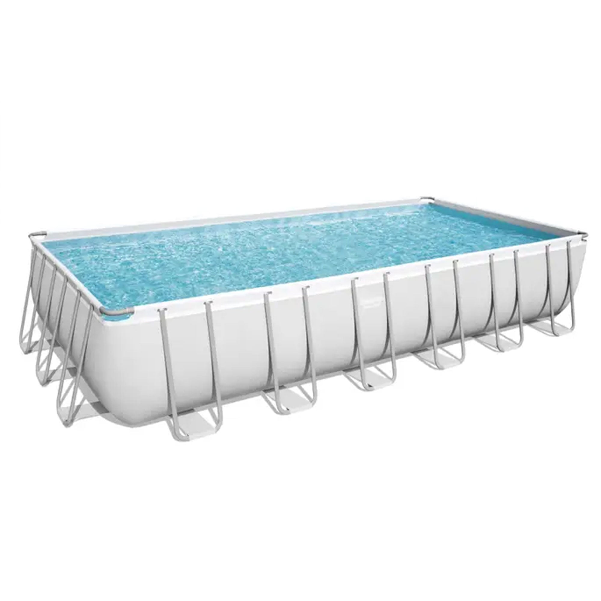 Bestway Multicolor LED Waterfall & 24'x12'x52" Above Ground Swimming Pool Set