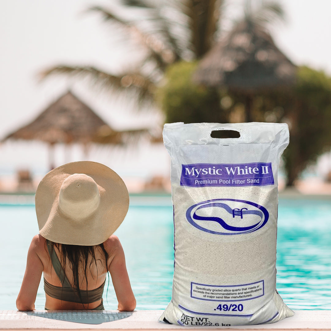 U.S. Silica 50 Pound Mystic White II Swimming Pool Filter Sand, White (2 Pack)