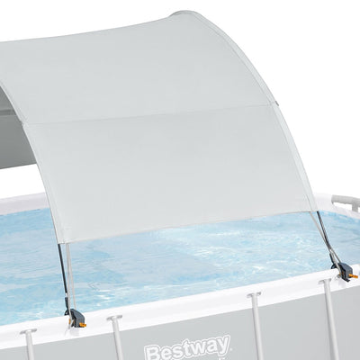 Bestway Flowclear UPF Canopy with Power Steel Above Ground Swimming Pool Set - VMInnovations