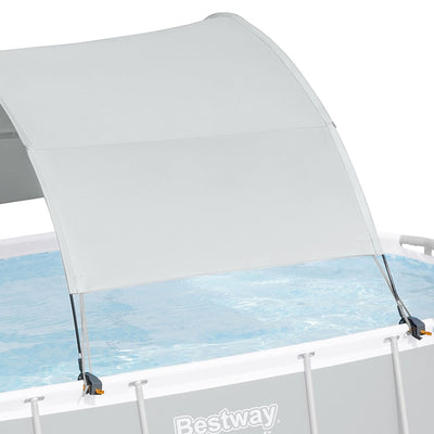 Bestway Flowclear UPF Canopy with Power Steel 18' x 9' x 48" Swimming Pool Set