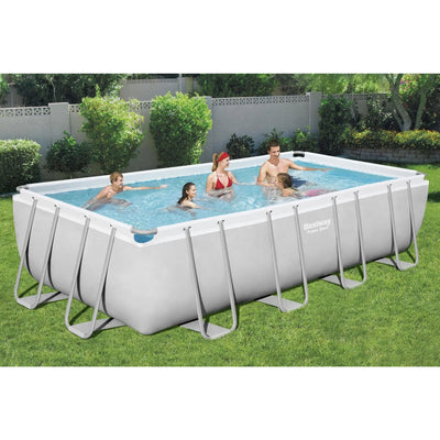 Bestway Flowclear UPF Canopy with Power Steel Above Ground Swimming Pool Set