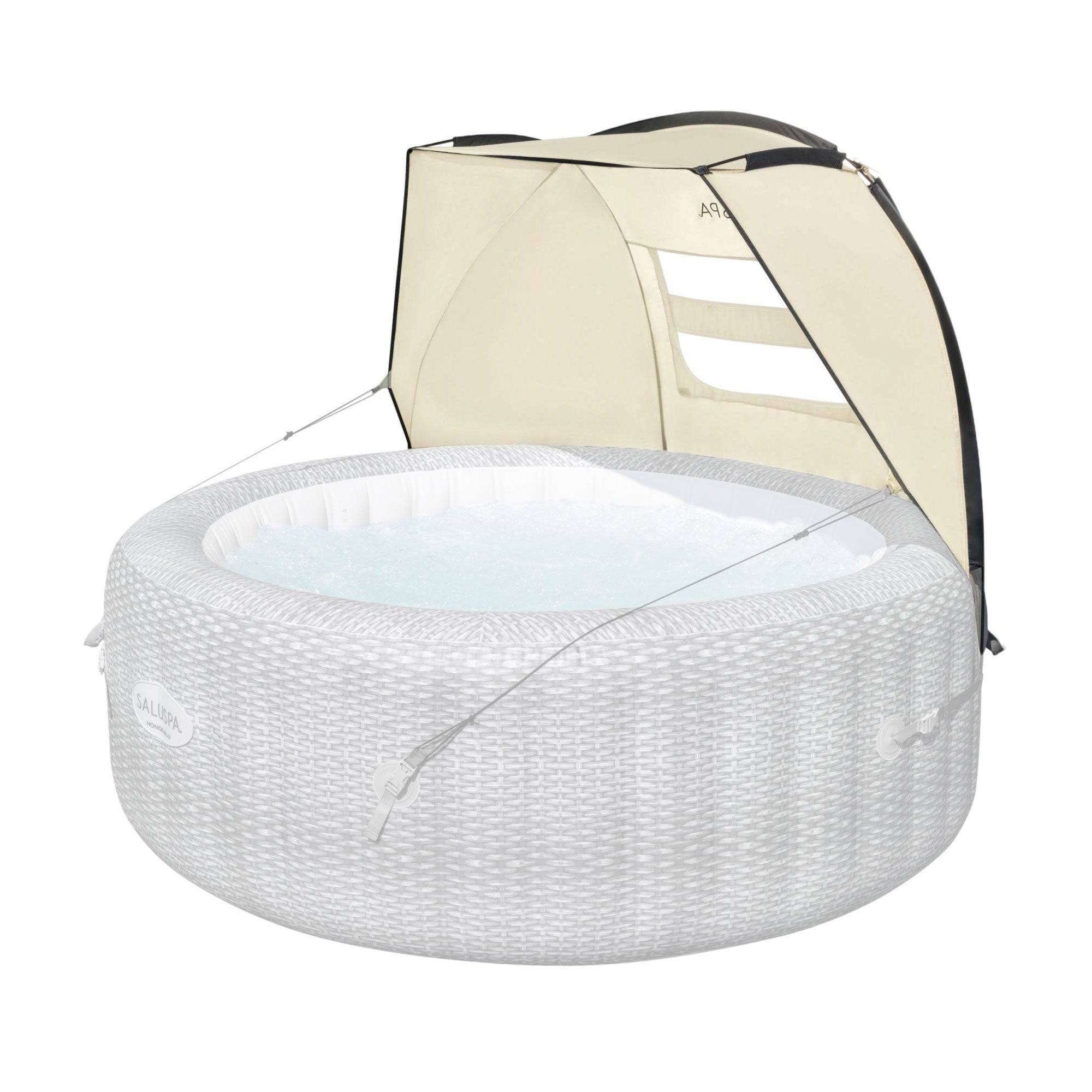Bestway SaluSpa Sun Shade Canopy with Milan SaluSpa Inflatable Outdoor Hot Tub - VMInnovations