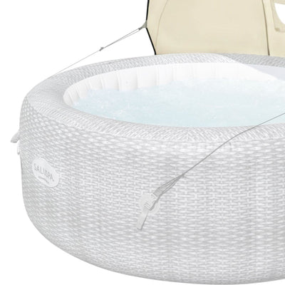 Bestway SaluSpa Sun Shade Canopy with Milan SaluSpa Inflatable Outdoor Hot Tub