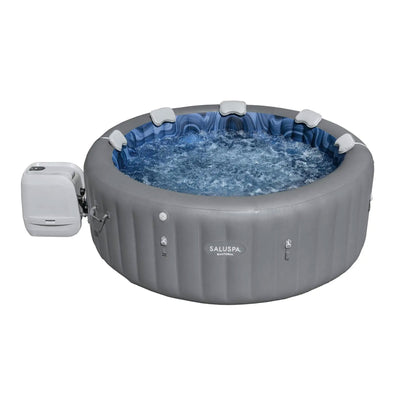 Bestway SaluSpa Sun Shade Canopy w/ Santorini SaluSpa Inflatable Outdoor Hot Tub - VMInnovations