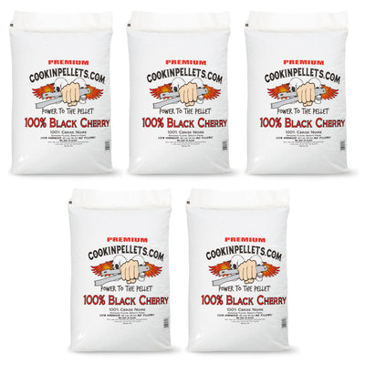 CookinPellets 40 Pound Black Cherry Grill Smoker Hardwood Wood Pellets (5 Pack) - VMInnovations