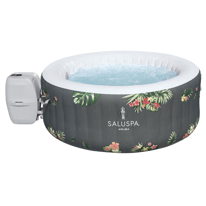 Bestway SaluSpa Sun Shade Canopy with Aruba SaluSpa Inflatable Outdoor Hot Tub