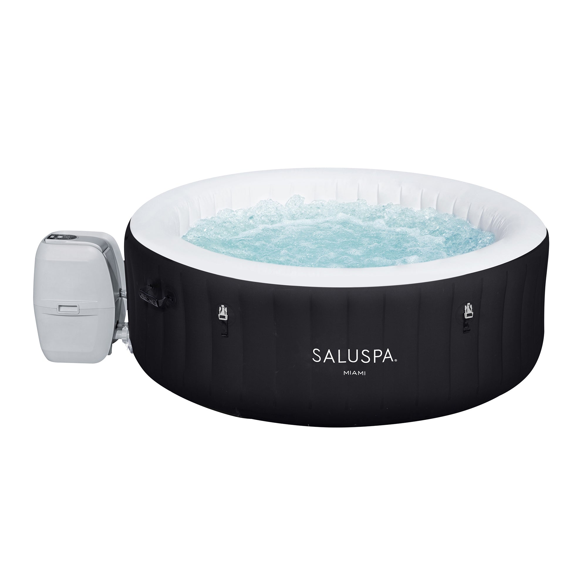 Bestway SaluSpa Sun Shade Canopy with Miami SaluSpa Inflatable Outdoor Hot Tub