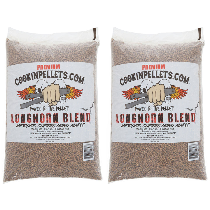 CookinPellets Premium 40 Lbs Apple Mash Hard Maple Smoker Wood Pellets, (2 Pack)