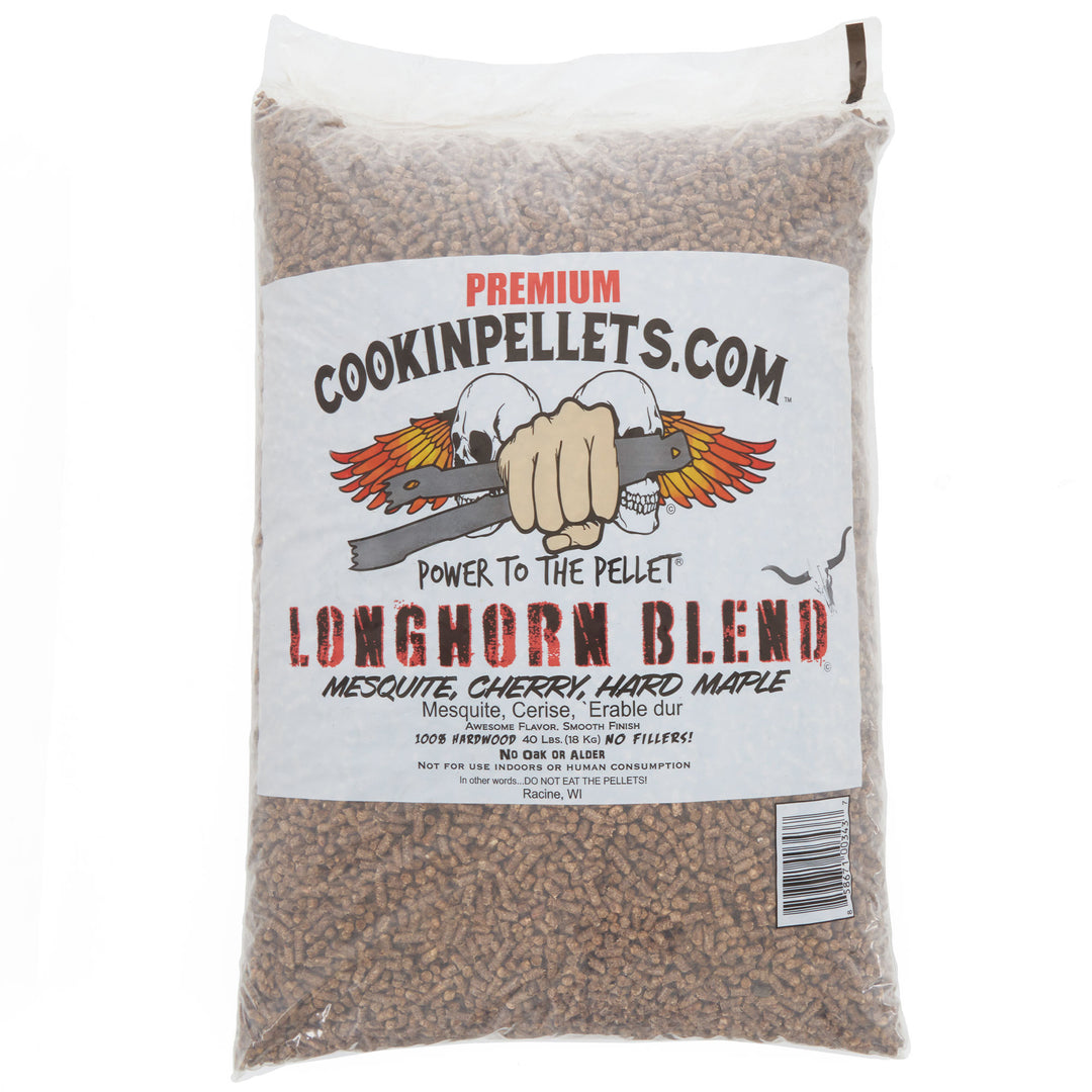 CookinPellets Premium 40 Lbs Longhorn Blend Grill Smoker Wood Pellets, (5 Pack)