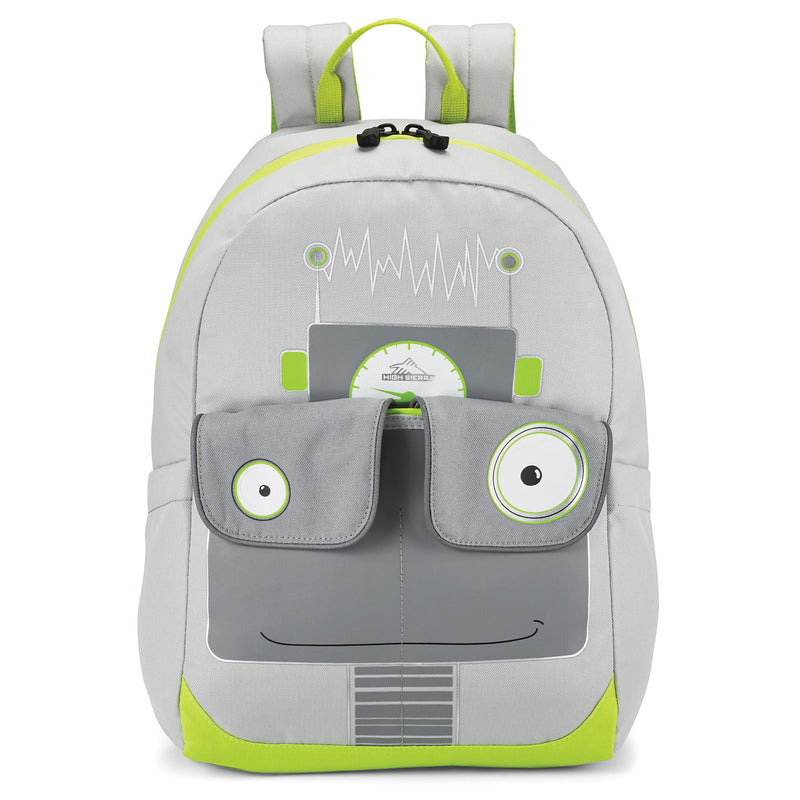 Chiqui Reflective Backpack w/Tablet Sleeve & Accessory Pocket, Robot (Open Box)