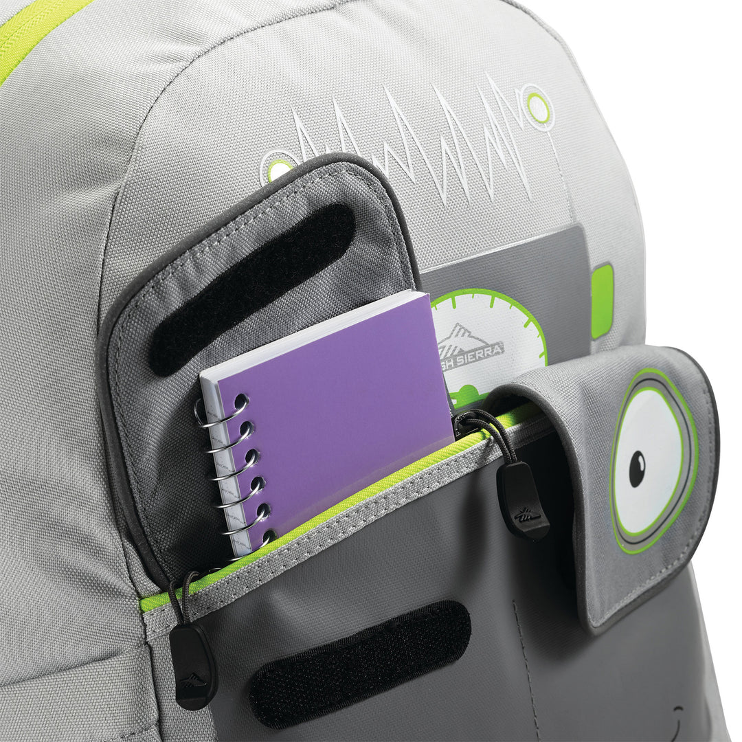 Chiqui Reflective Backpack w/Tablet Sleeve & Accessory Pocket, Robot (Open Box)