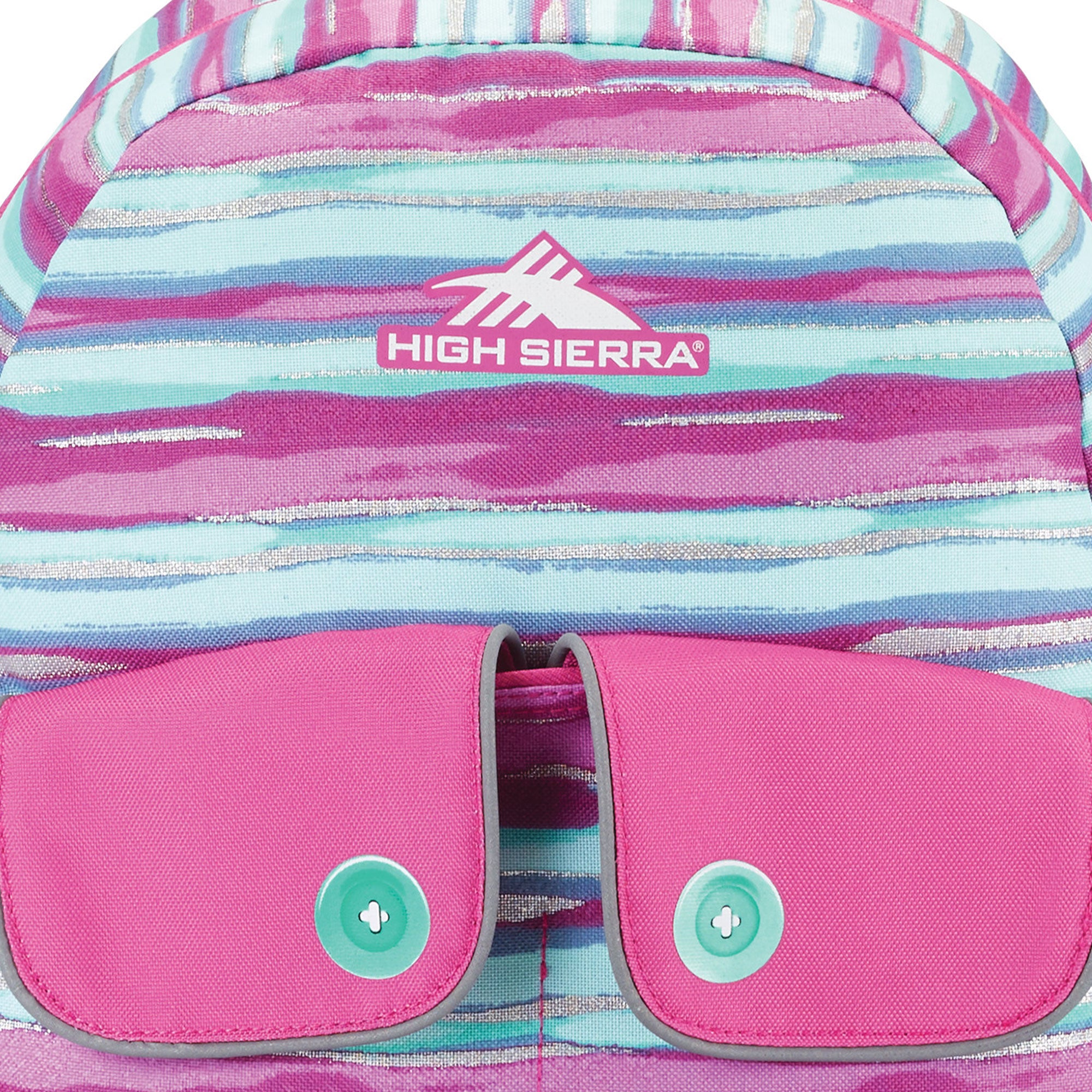 High Sierra Chiqui School Backpack with Tablet Sleeve, 18L, Watercolor Stripes