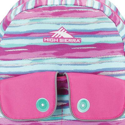High Sierra Chiqui School Backpack with Tablet Sleeve, 18L, Watercolor Stripes