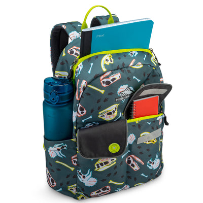 Chiqui Backpack w/Tablet Sleeve & Accessory Pocket, Dino Dig/Mercury (Open Box) - VMInnovations