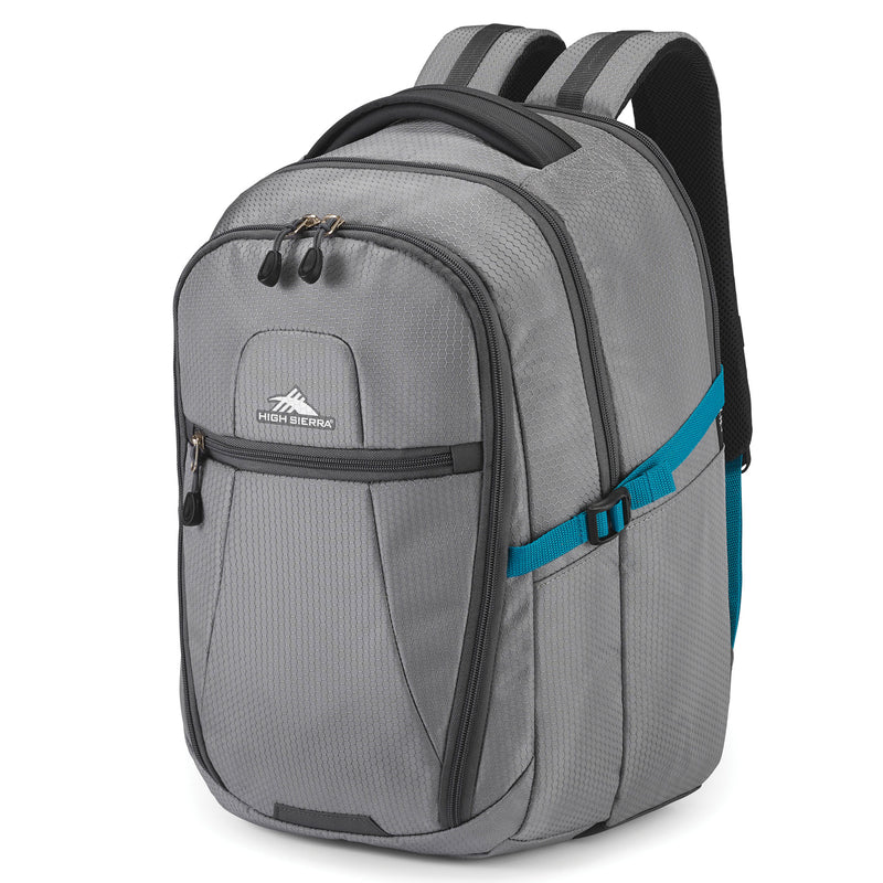 High Sierra Computer Laptop Travel Backpack with Zipper Closure, Gray (Used)