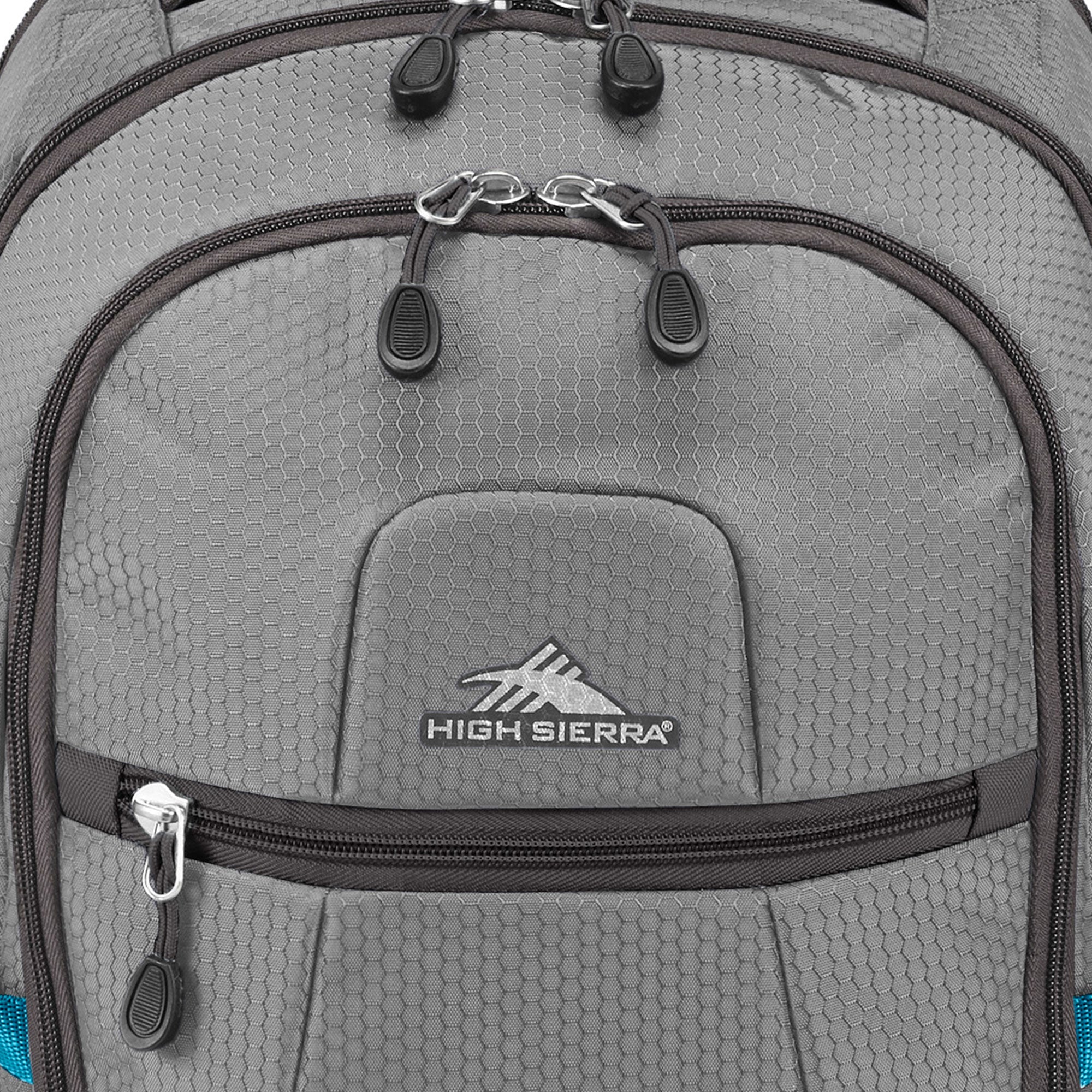 High Sierra Fairlead Computer Laptop Travel Backpack with Zipper Closure, Gray