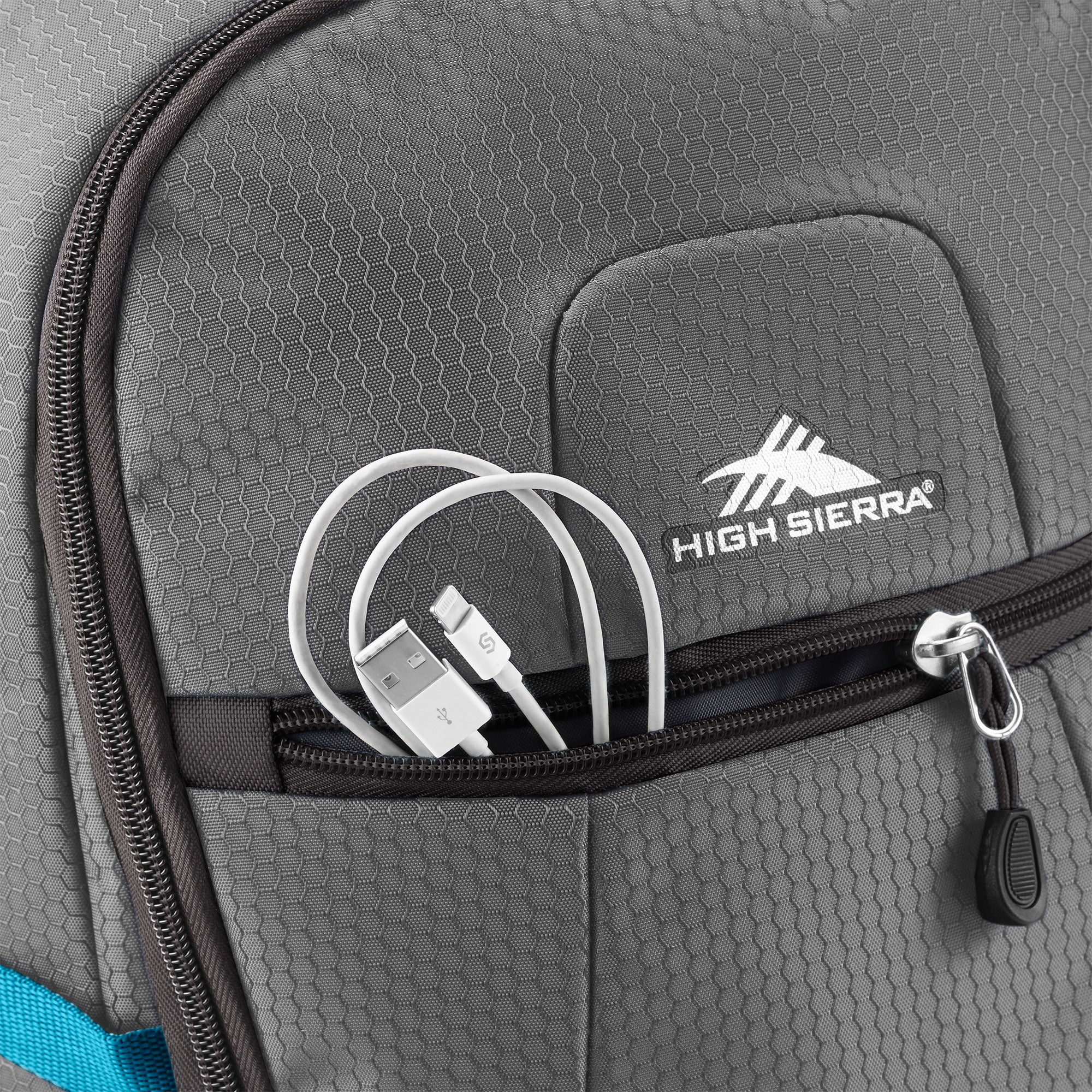 High Sierra Fairlead Computer Laptop Travel Backpack with Zipper Closure, Gray