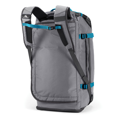 High Sierra Travel Overnight Duffel Backpack Gym Bag, Steel Gray/Blue (Open Box)