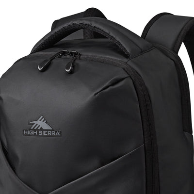 High Sierra Luna Polyester Storage Backpack with 360 Degree Reflectivity, Black