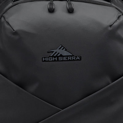 High Sierra Luna Polyester Storage Backpack with 360 Degree Reflectivity, Black