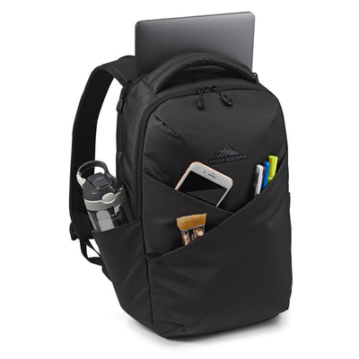 High Sierra Luna Polyester Storage Backpack with 360 Degree Reflectivity, Black