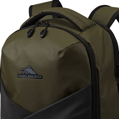 High Sierra Luna Polyester Storage Backpack with 360 Degree Reflectivity, Olive