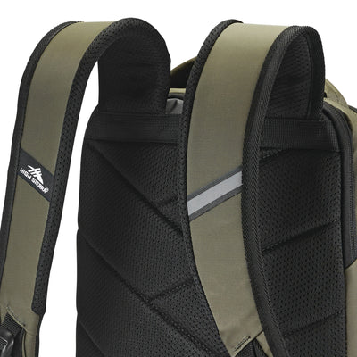 High Sierra Luna Polyester Storage Backpack with 360 Degree Reflectivity, Olive