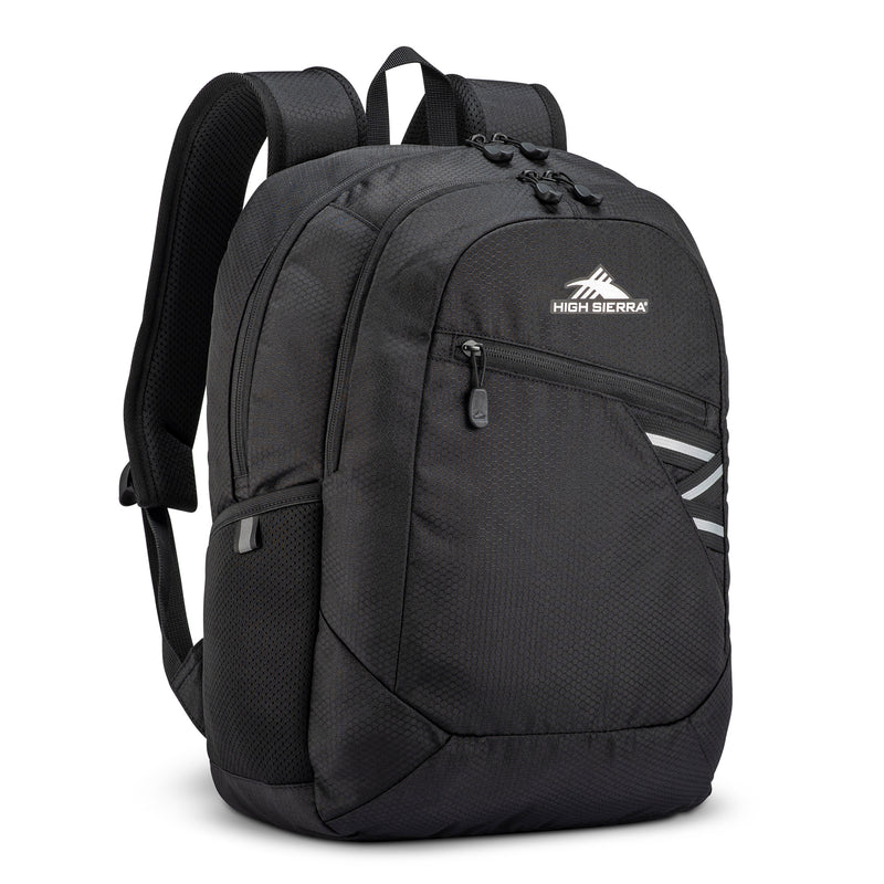 High Sierra Outburst 2.0 Backpack w/Padded Laptop/Tablet Sleeve, Black(Open Box)