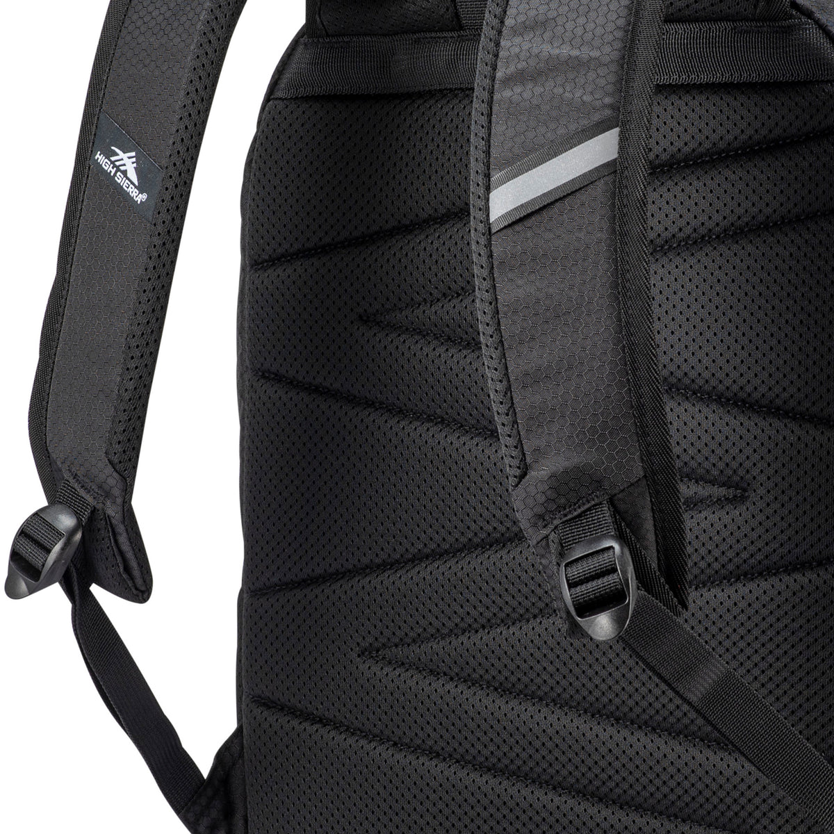 High Sierra Outburst 2.0 Carry On Backpack w/Padded Laptop/Tablet Sleeve, Black