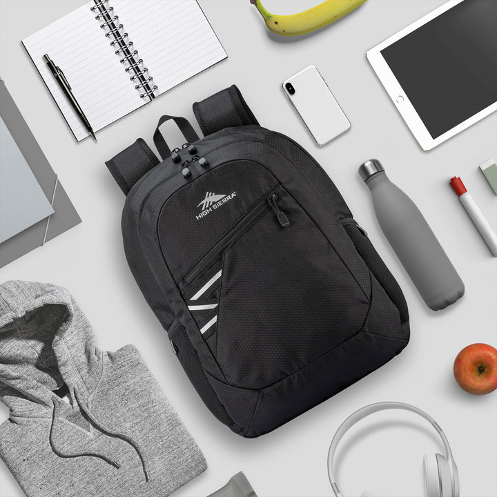 High Sierra Outburst 2.0 Backpack w/Padded Laptop/Tablet Sleeve, Black(Open Box) - VMInnovations