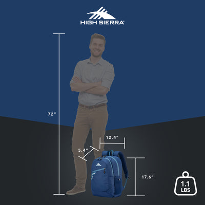High Sierra Outburst 2.0 Backpack w/Padded Sleeve, Graphite Blue/True Navy(Used) - VMInnovations