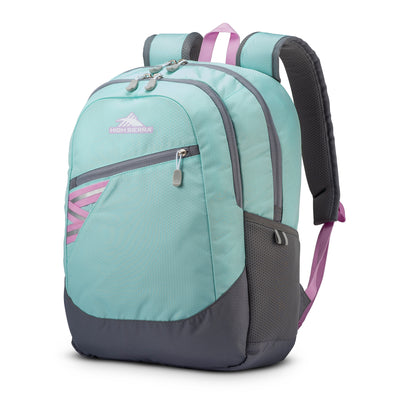 High Sierra Outburst Backpack w/Padded Laptop Sleeve, Sky Blue/Iced Lilac (Used) - VMInnovations