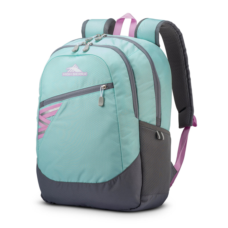 High Sierra Outburst Backpack w/Padded Laptop Sleeve, Sky Blue/Iced Lilac (Used)