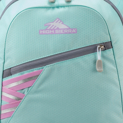 High Sierra Outburst Backpack w/Padded Laptop Sleeve, Sky Blue/Iced Lilac (Used) - VMInnovations