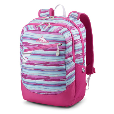 High Sierra Outburst 2.0 Backpack w/ Laptop Sleeve, Watercolor Stripes(Open Box)