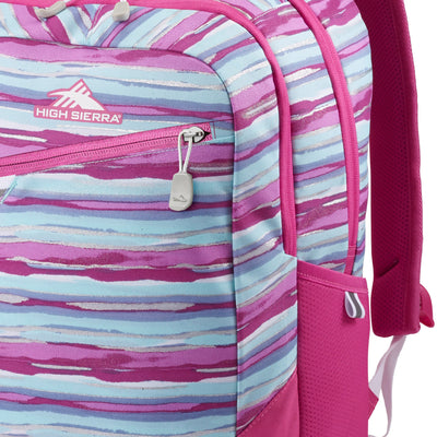 High Sierra Outburst 2.0 Backpack w/ Laptop Sleeve, Watercolor Stripes(Open Box)