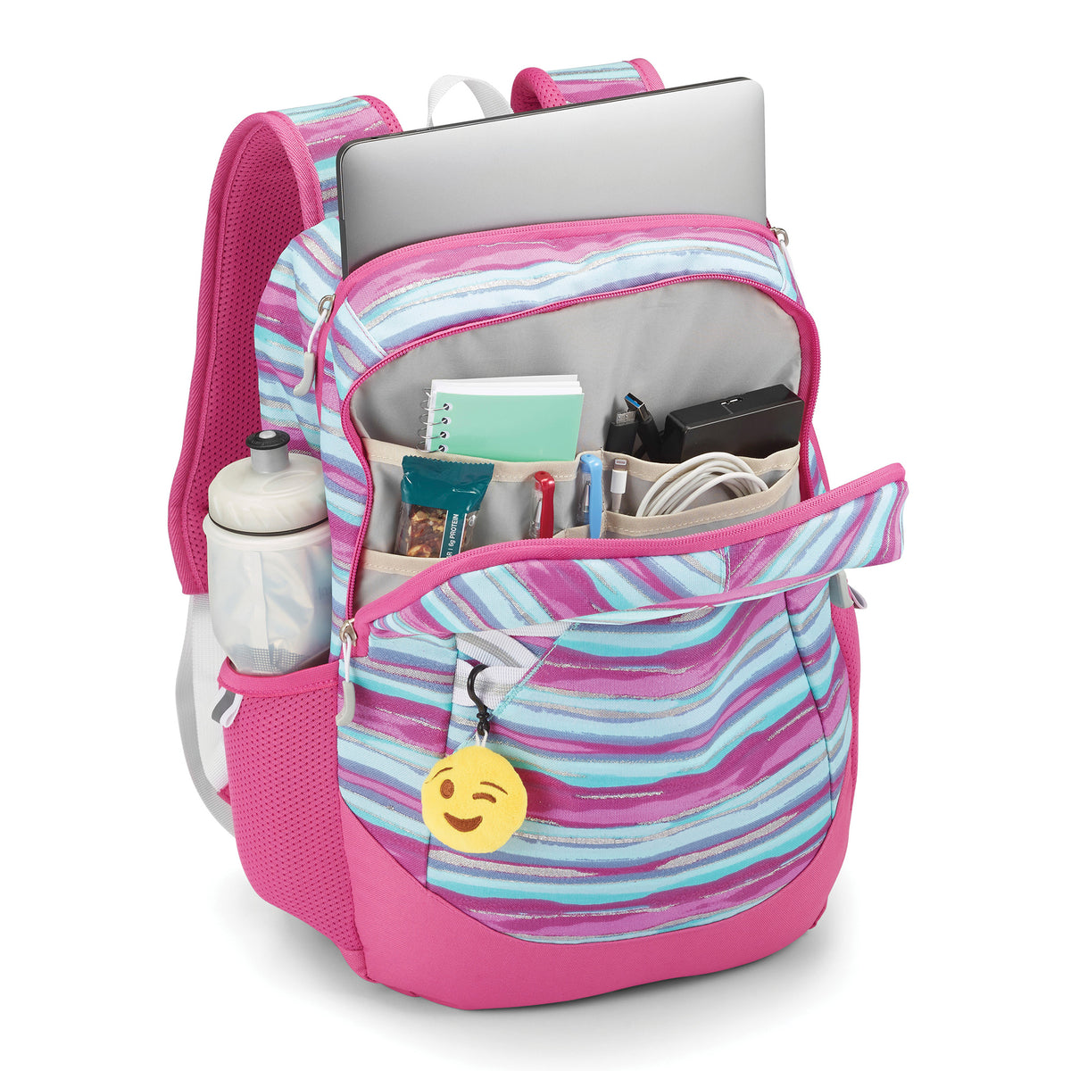 High Sierra Outburst 2.0 Backpack w/ Laptop Sleeve, Watercolor Stripes(Open Box)