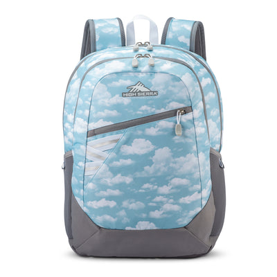 High Sierra Outburst 2.0 Carry On Backpack w/Padded Laptop/Tablet Sleeve, Clouds - VMInnovations