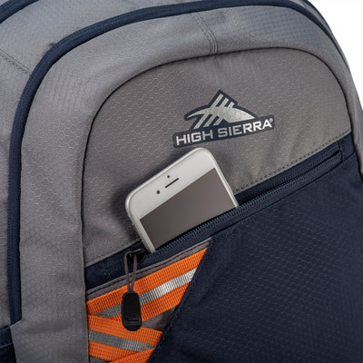 Outburst 2.0 Backpack with Padded Laptop Sleeve, Steel Grey/Indigo (Open Box) - VMInnovations