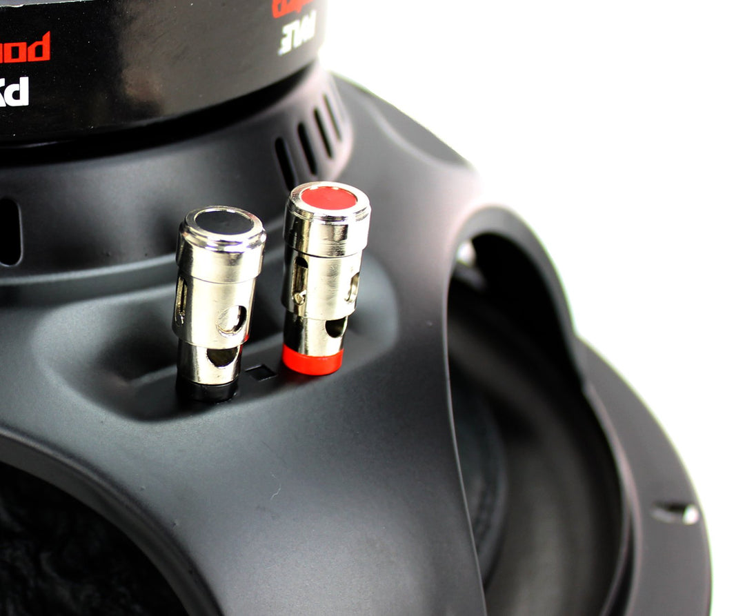 QPower 12 Inch Single Slim Shallow Subwoofer Box and Pyle 1600 Watt Subwoofer